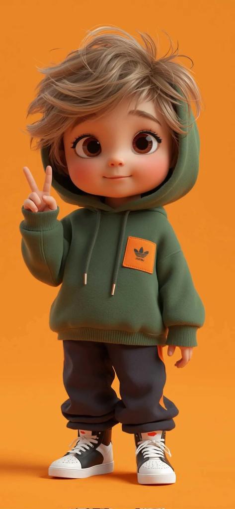 Pixar-Style 3D Chibi Boy Character — example 1