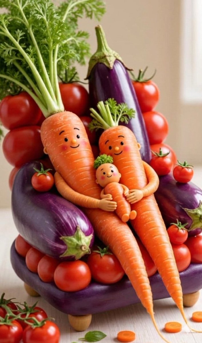 Kawaii Vegetable Food Sculptures — example 1