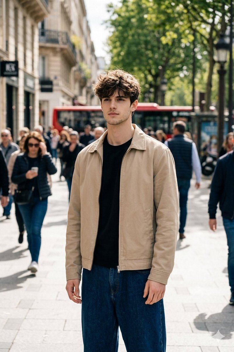 Cinematic Street Portrait in Natural Daylight — example 1