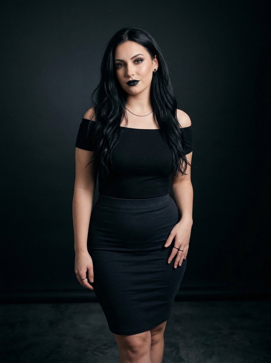 Black on Black Sultry Portrait — example 1