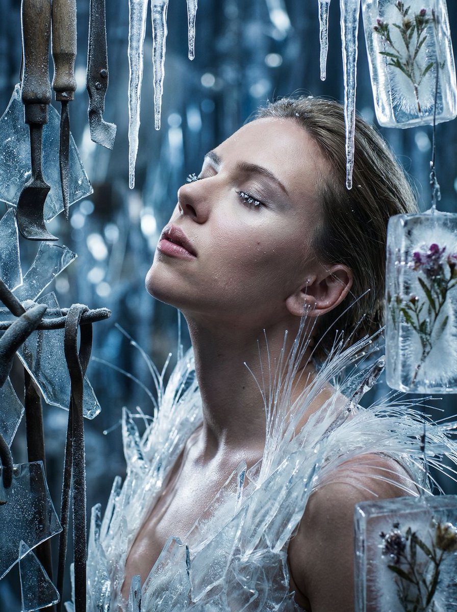 Cinematic Surreal Portrait: Crystallized Melancholy