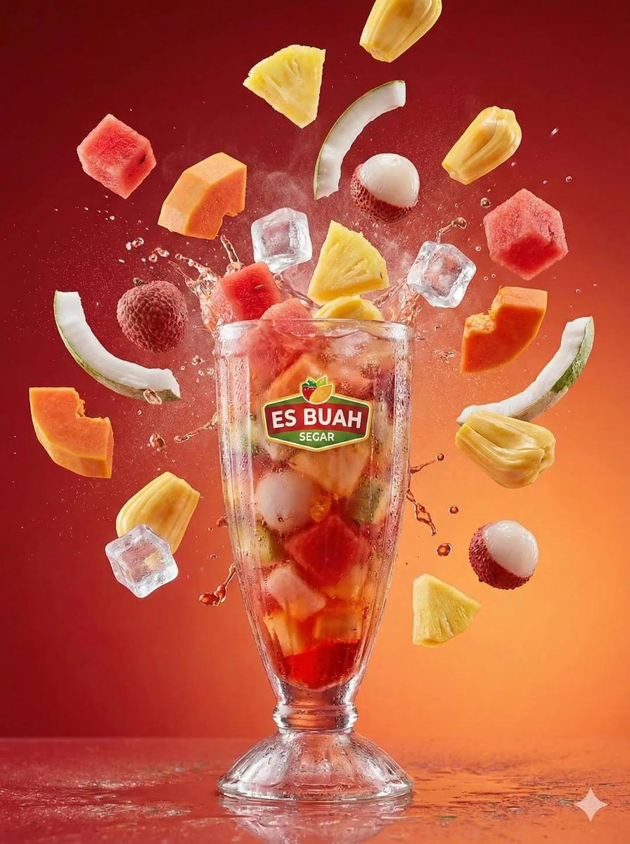Tropical Dessert Product Photography with Milk Splash — example 2
