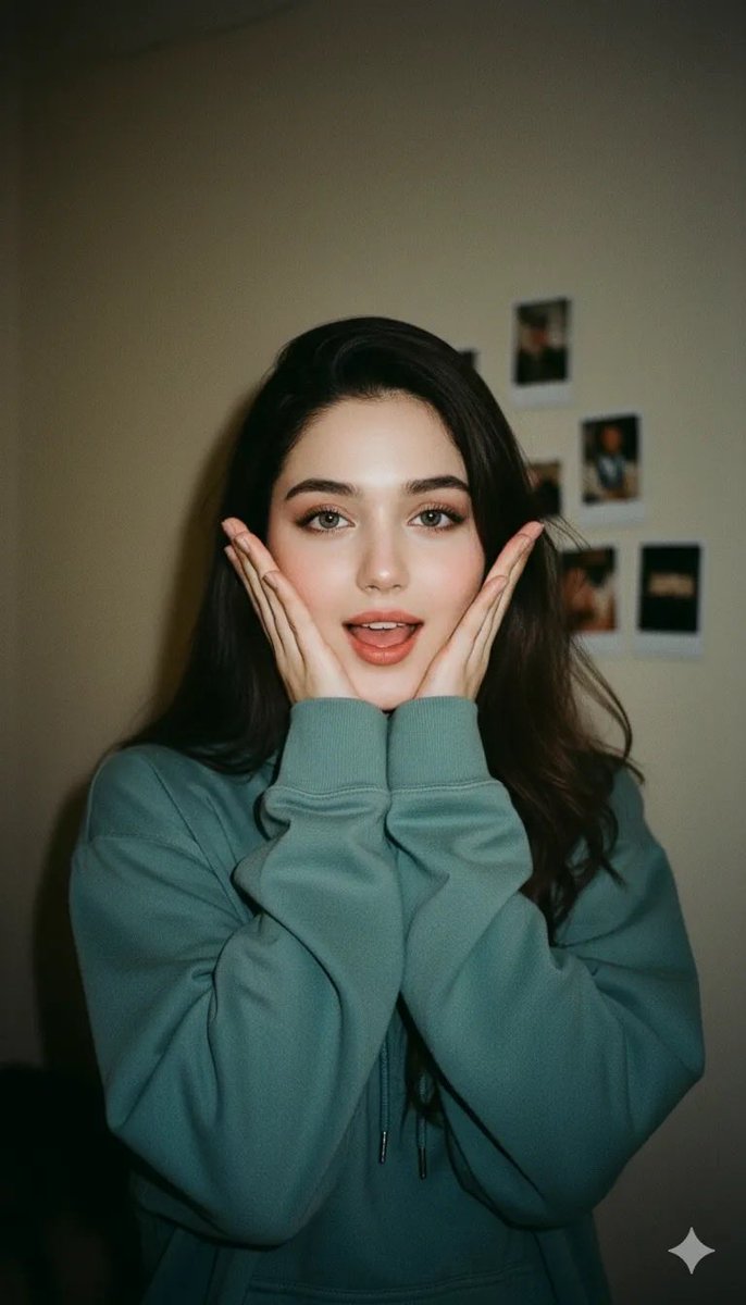 Cinematic Indoor Portrait of a Woman in a Teal Hoodie (Two Variations) — example 2