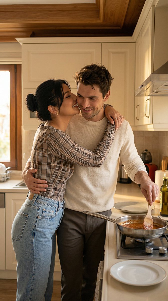 Romantic Istanbul Kitchen Couple Scene — example 1