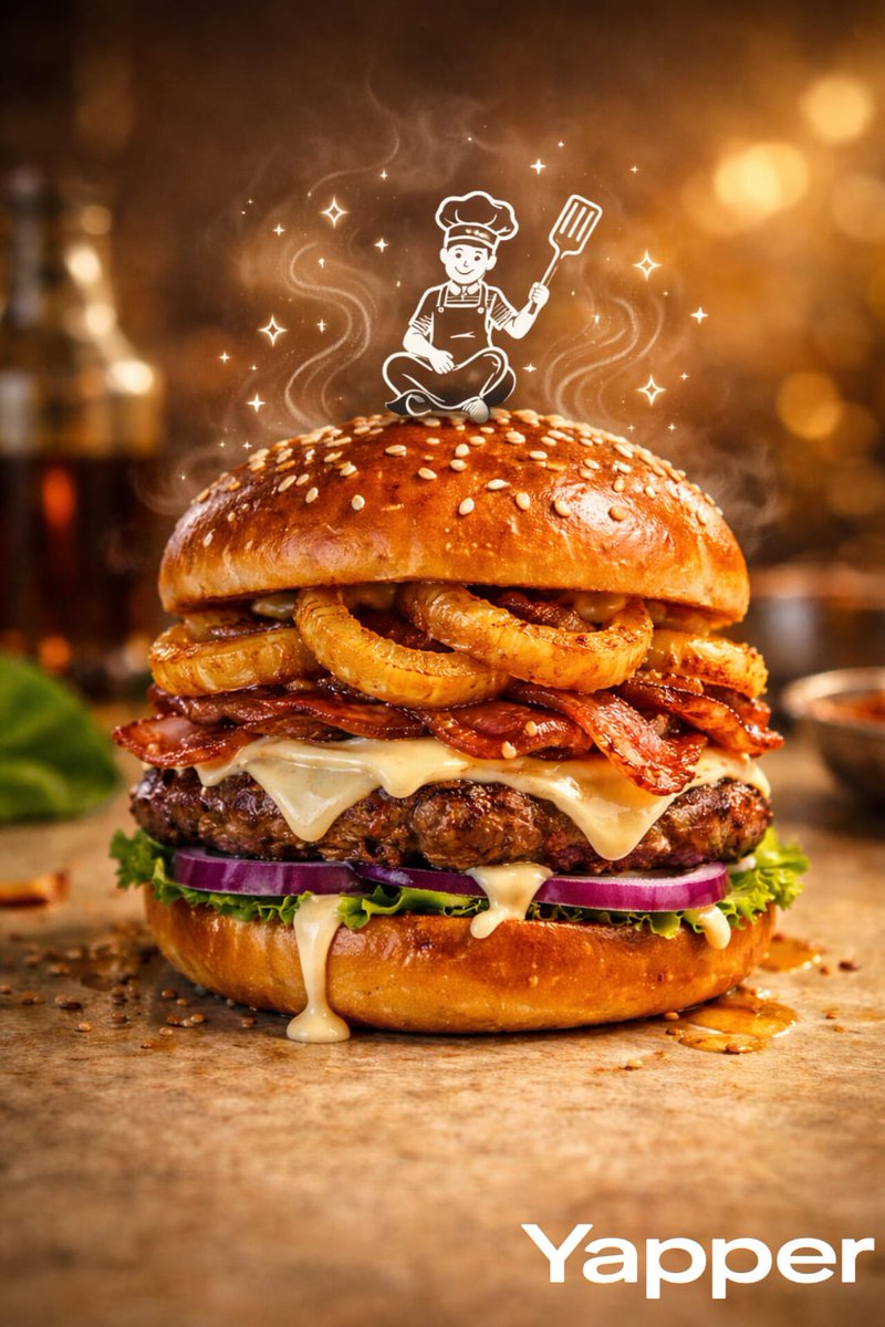 Luxury Food Advertisement Photography with Illustrated Chef — example 2