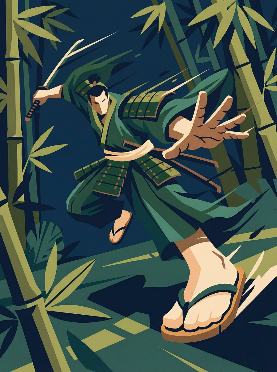 Dynamic Perspective Flat Vector Illustration — example 1