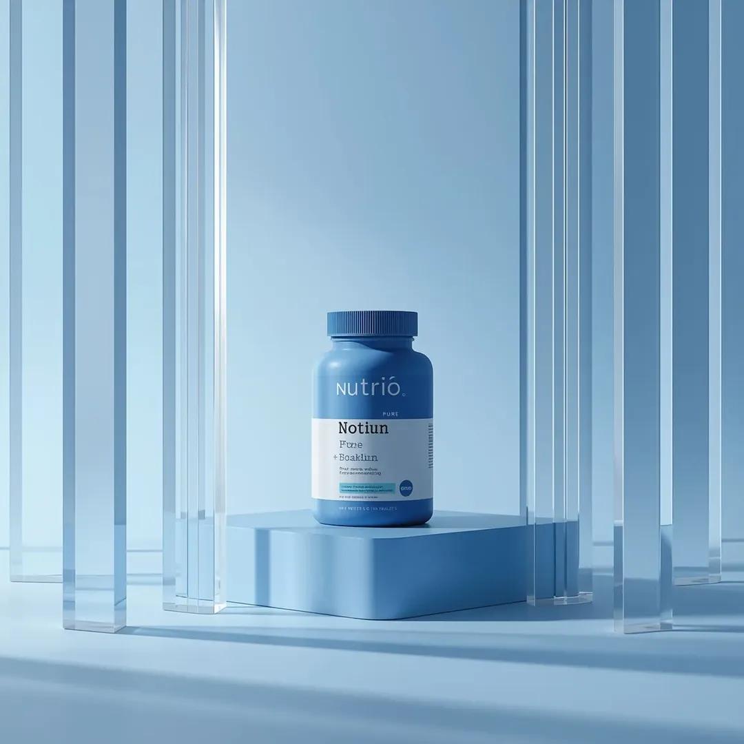 Minimalist Product Photography for Supplement Container — example 3