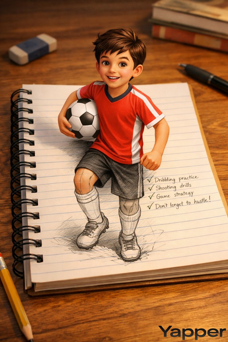 Creative 3D Illusion Artwork of a Boy Stepping Out of a Notebook — example 3