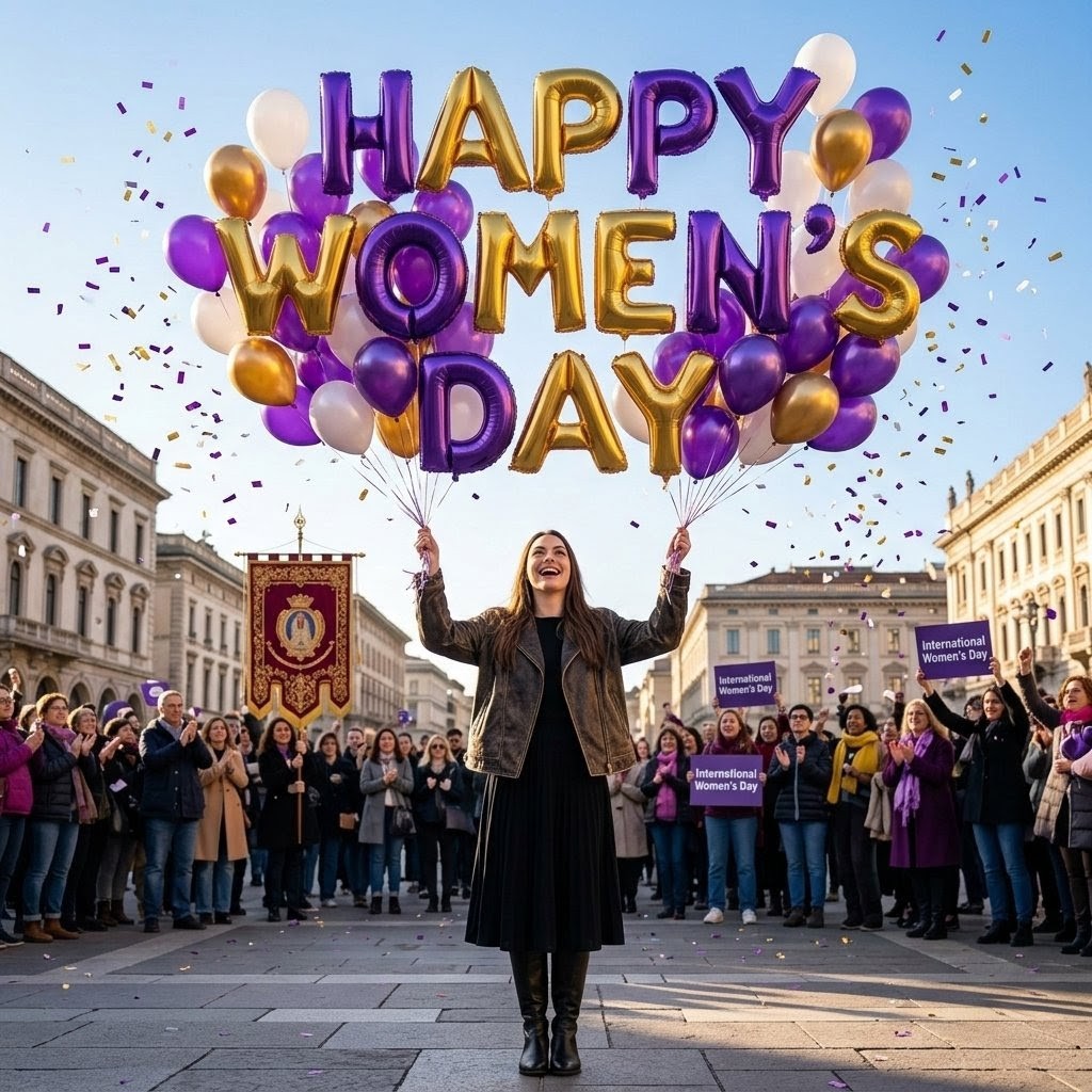 Cinematic Scene for Happy Women's Day — example 1