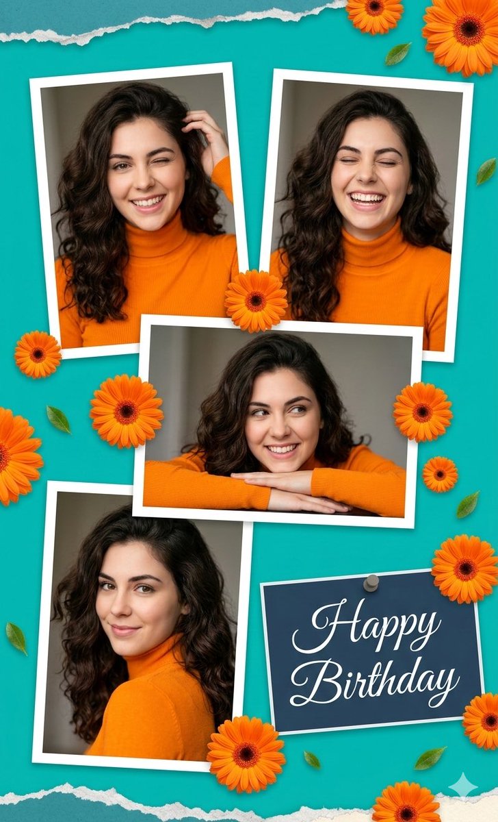 Digital Photo Collage Birthday Poster