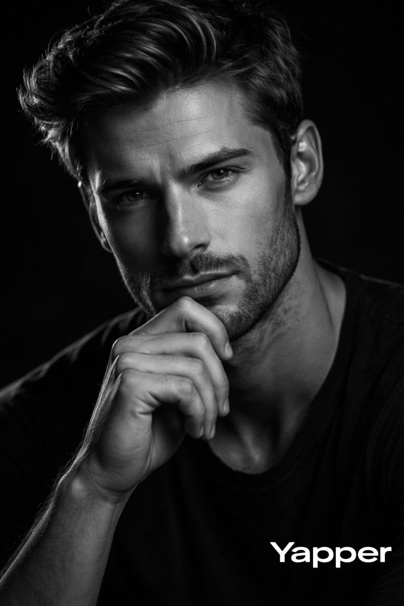 Cinematic Black and White Portrait with Low-Key Lighting — example 1