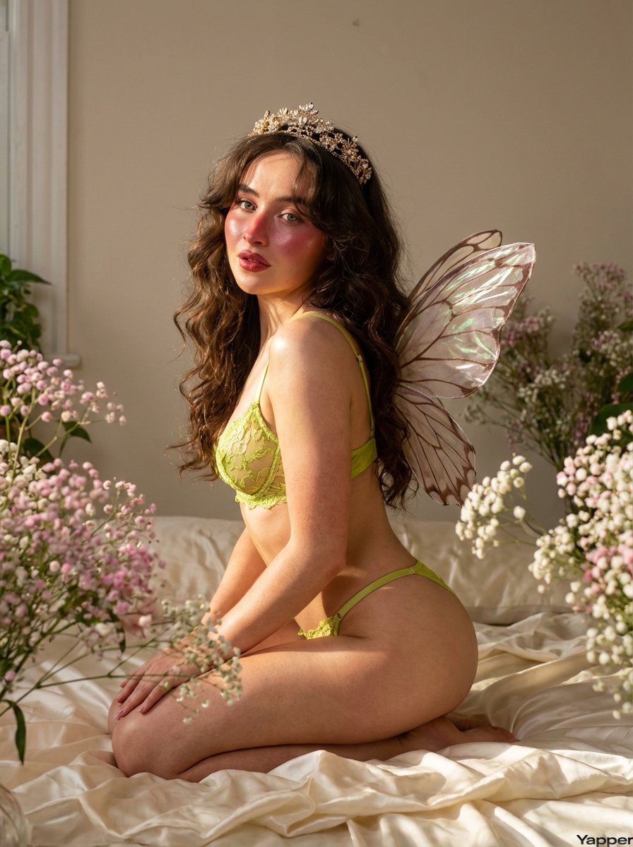 Ethereal Fairy-core Sabrina Carpenter Prompt for Nano Banana Pro — example 1