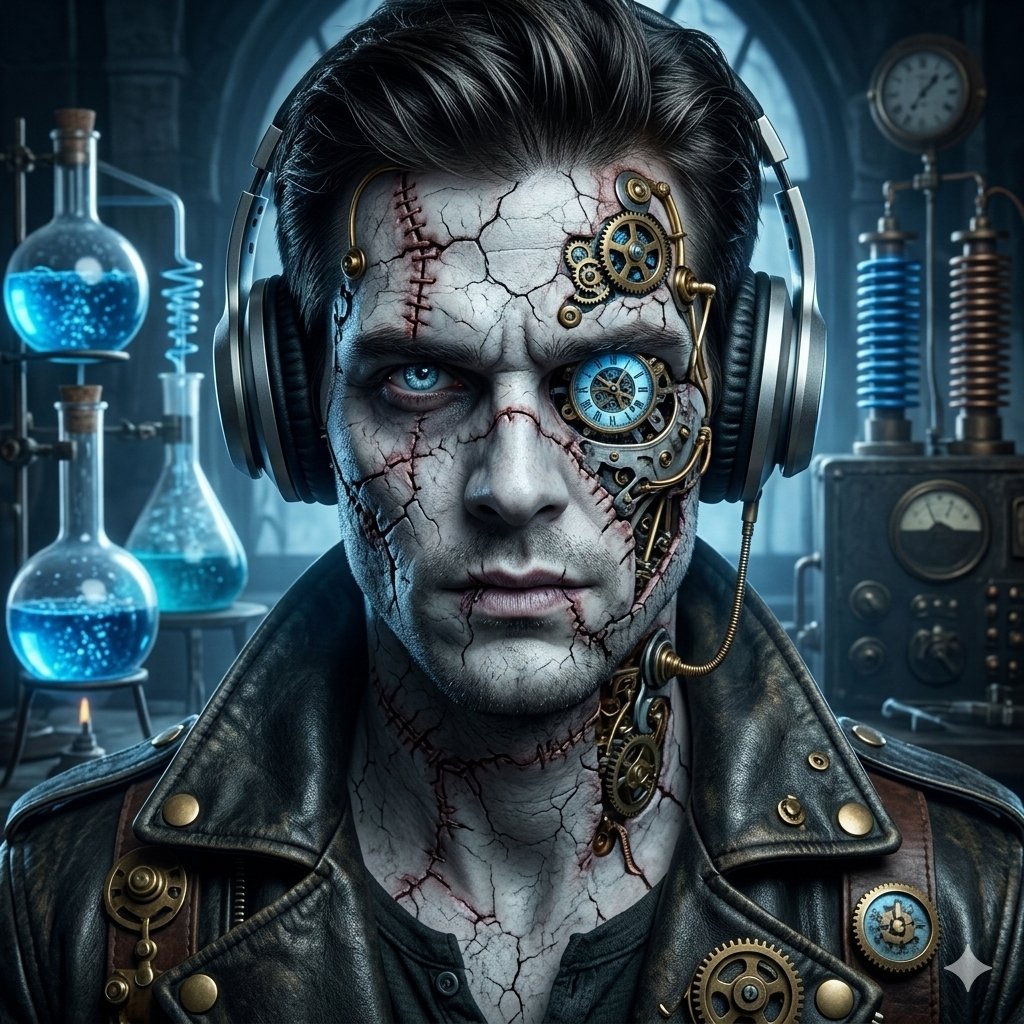 Steampunk Frankenstein Cyborg Concept Art