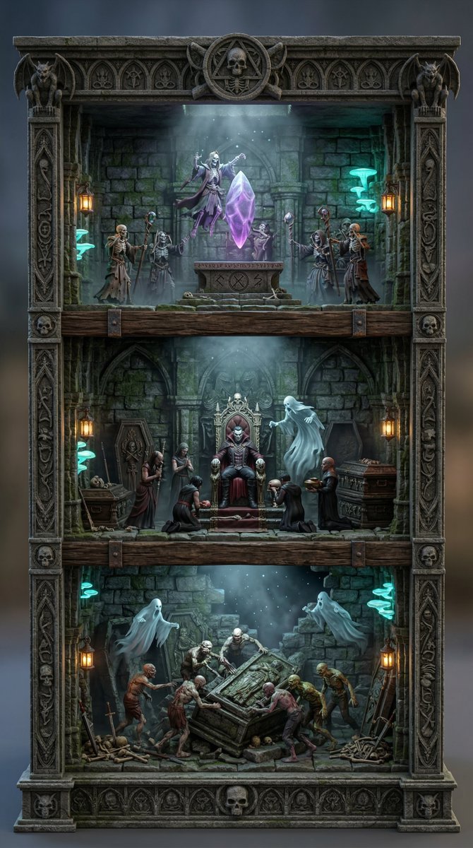 Ornate Diorama of Undead Dungeon