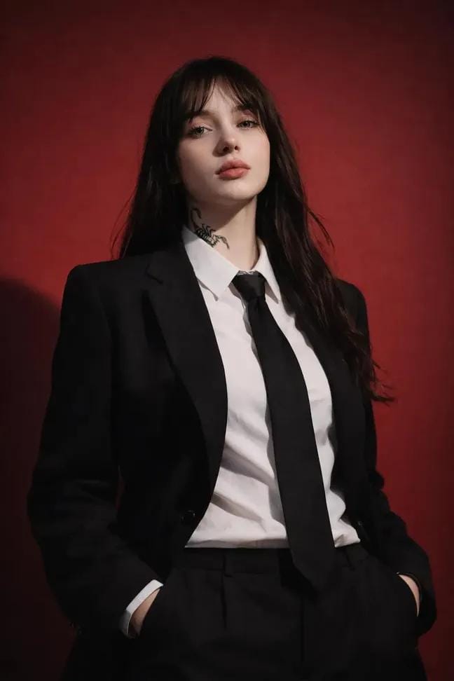 Studio Fashion Portrait with High Contrast — example 1