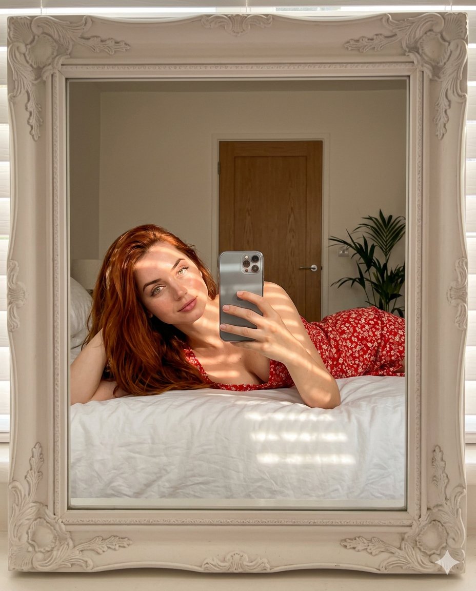 Aesthetic Mirror Selfie Prompt for Gemini Nano Banana Pro — example 1