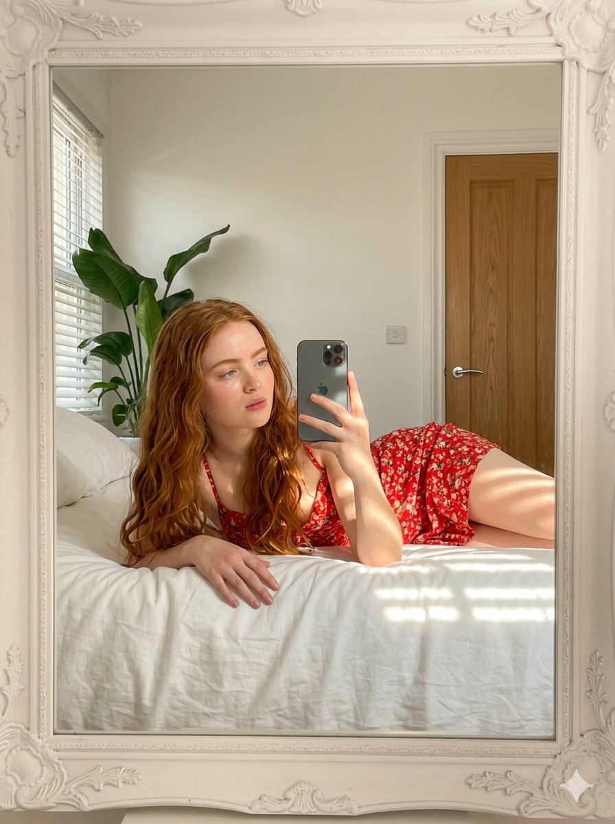 Aesthetic Mirror Selfie Prompt for Gemini Nano Banana Pro — example 3