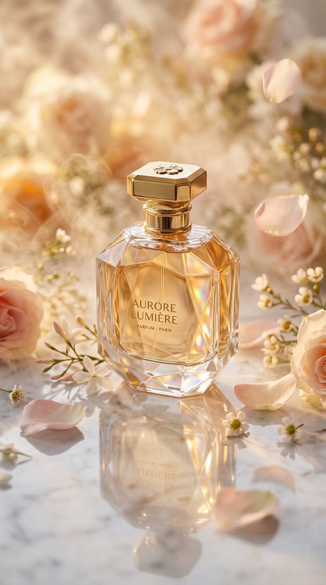 Luxury Perfume Bottle Editorial Image Prompt — example 1