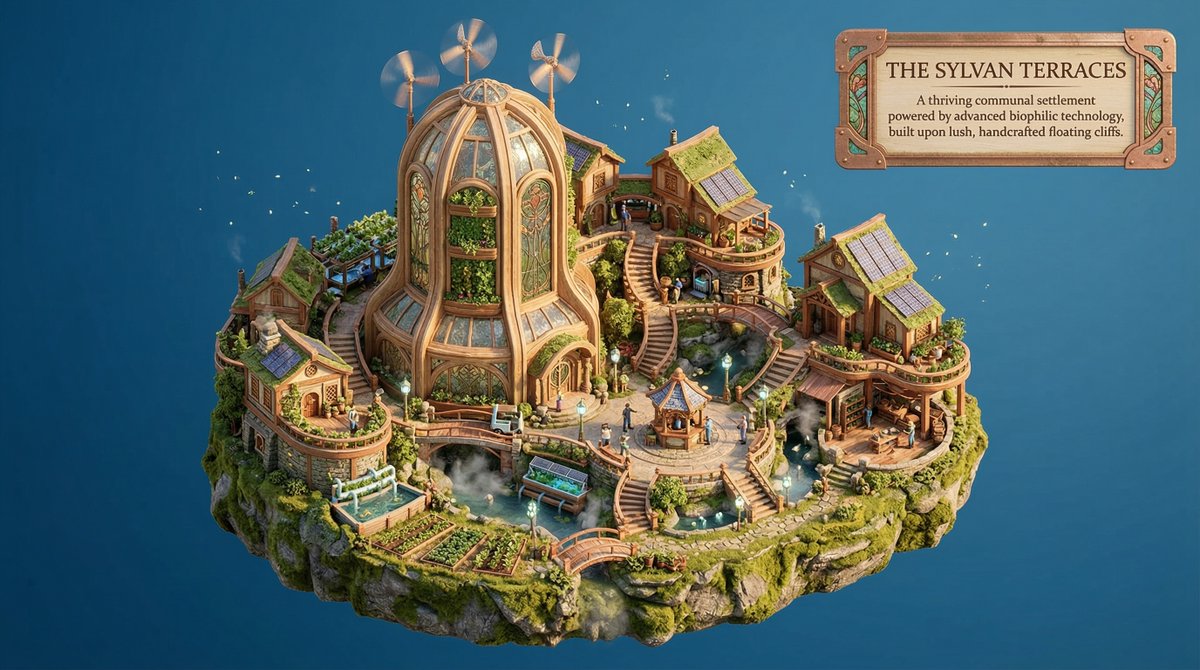 Whimsical Mono-Punk Floating Miniature Diorama Generator (Duplicate) — example 1