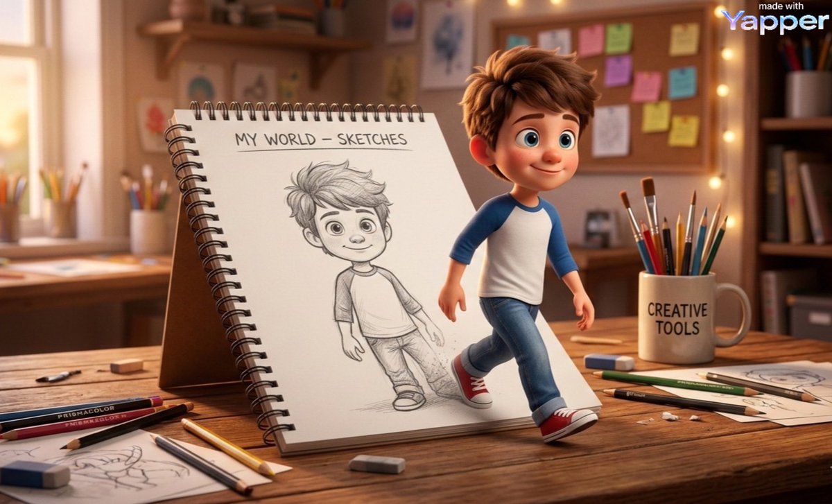 Cinematic 3D Illustration of Imagination Coming to Life — example 1