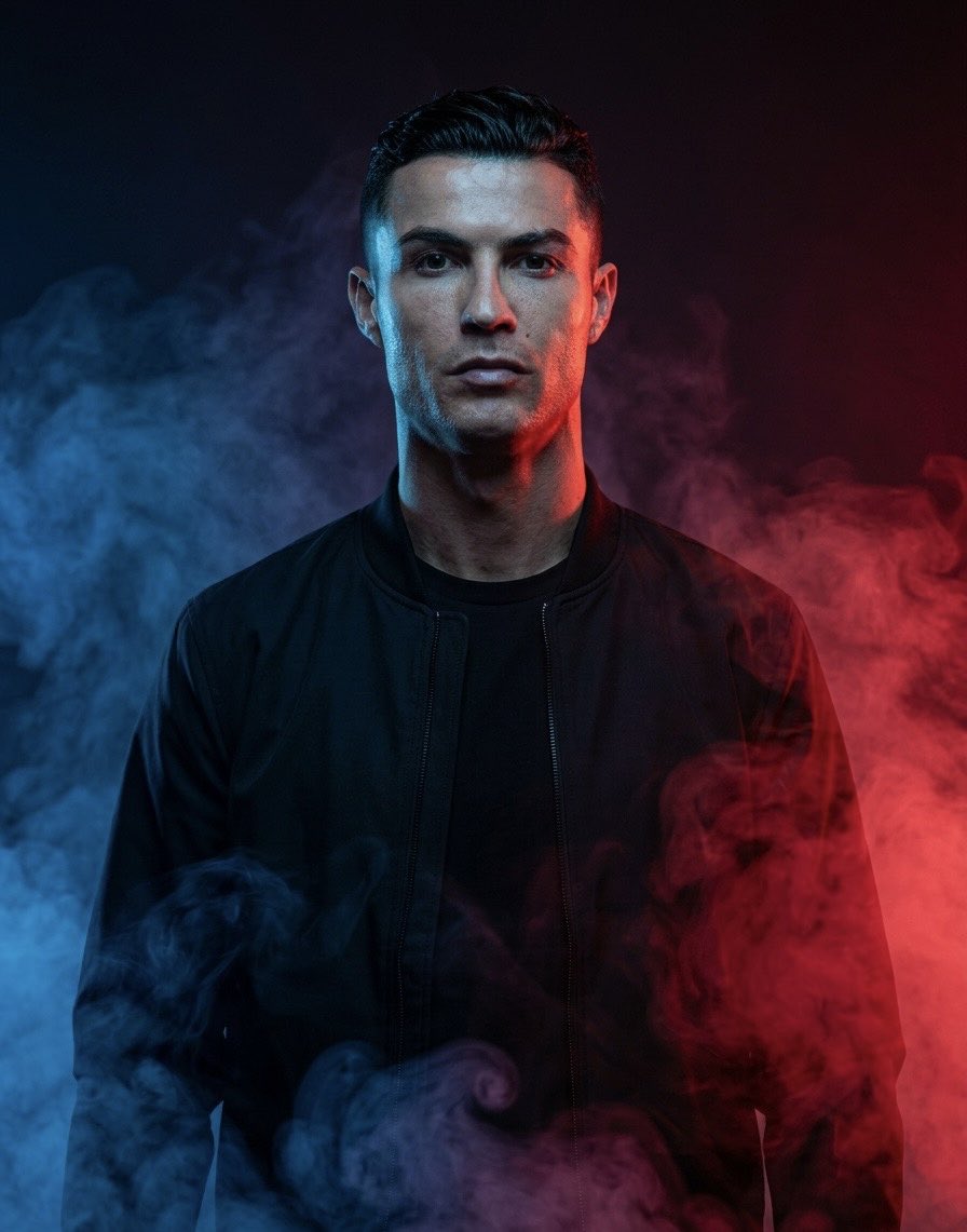 Cinematic Portraits of Famous Footballers and a Woman with Split Lighting