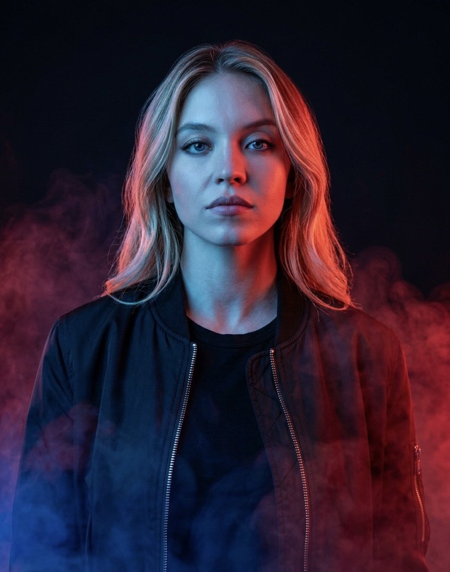 Cinematic Portraits of Famous Footballers and a Woman with Split Lighting — example 3
