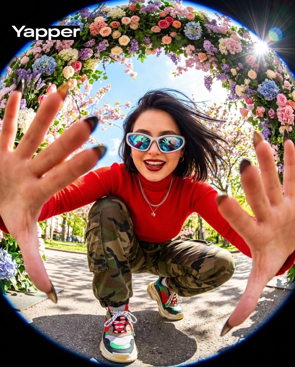 Funky style selfie portrait with fisheye distortion — example 1