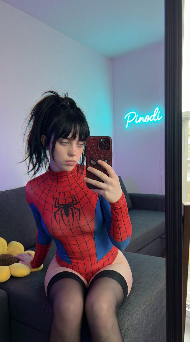 Sydney Sweeney Spiderman Bodysuit Selfie Prompt — example 1