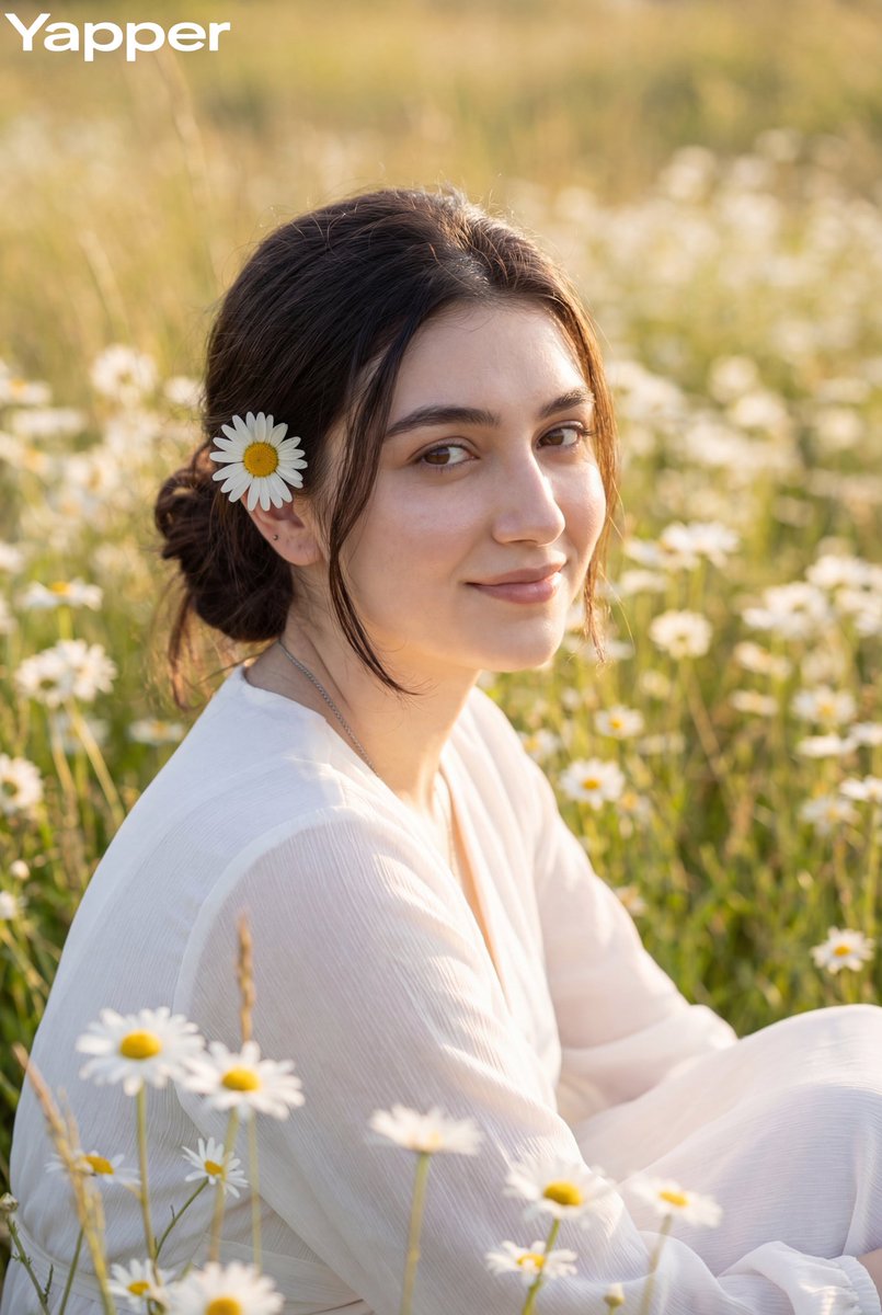 Dreamy Meadow Portrait at Golden Hour — example 1