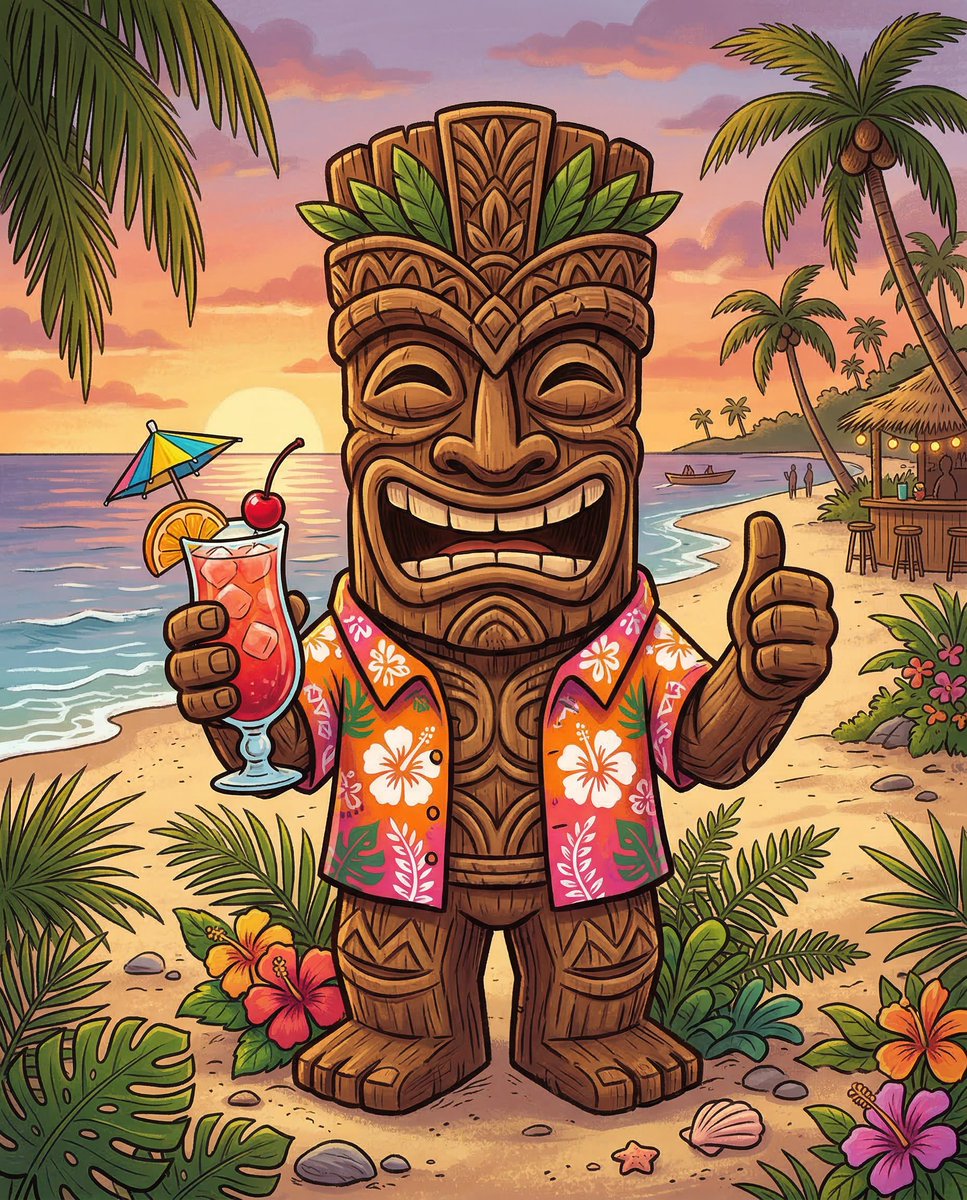 Cartoon Tiki Statue Prompt for Nano Banana 2
