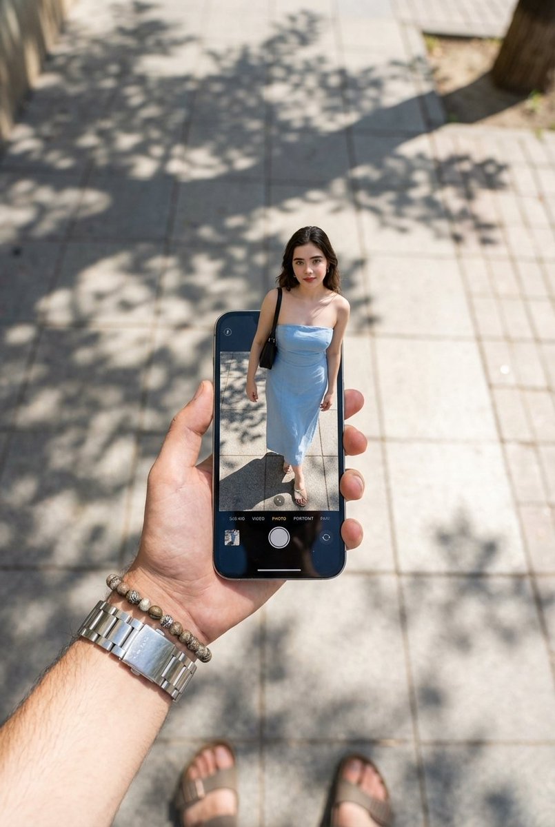 Surreal Forced Perspective Miniature Woman — example 1
