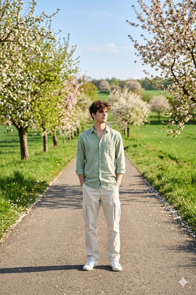 Cinematic Photograph of Man on Countryside Road — example 1