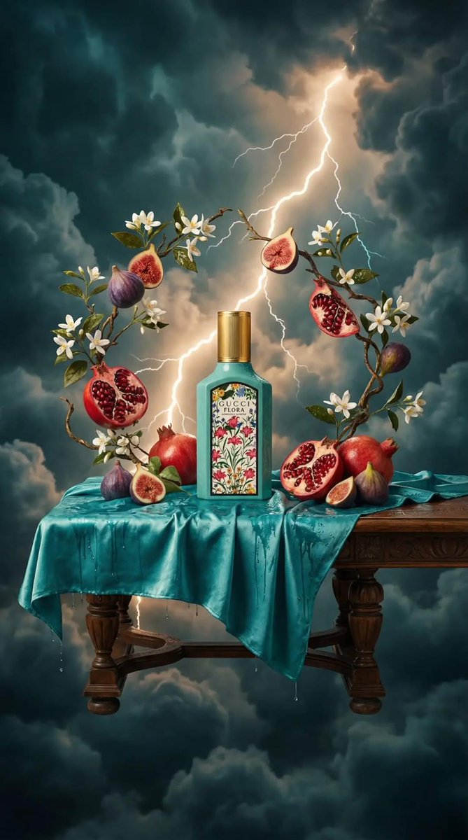 Surreal Baroque Still Life Perfume Ad Prompt — example 1
