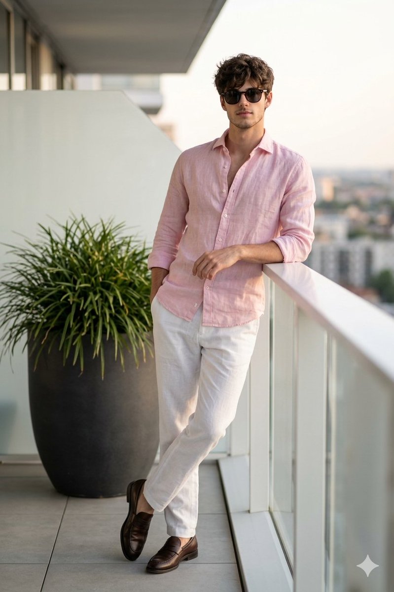 Cinematic Portrait of a Man on a Luxury Balcony — example 1