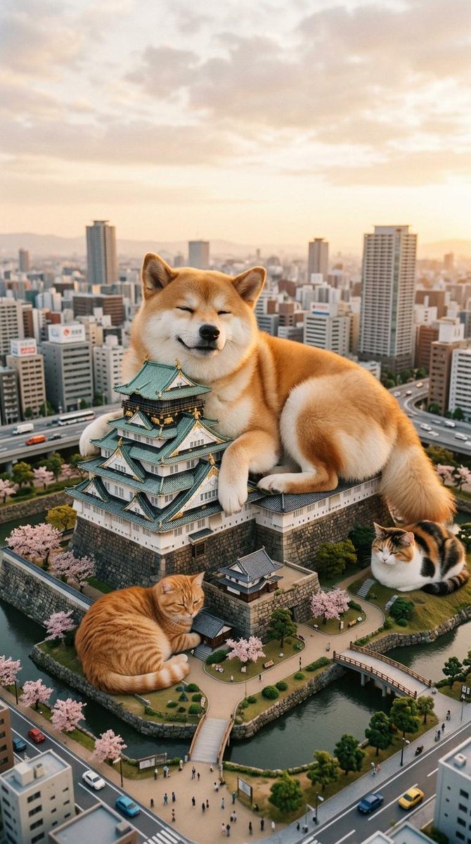 Giant Cat Occupying Tokyo Tower — example 3