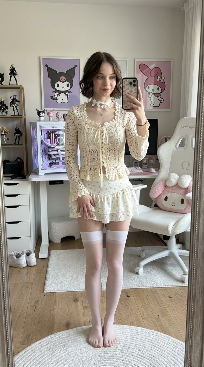 Olivia Rodrigo Gamer-Chic Mirror Selfie — example 1