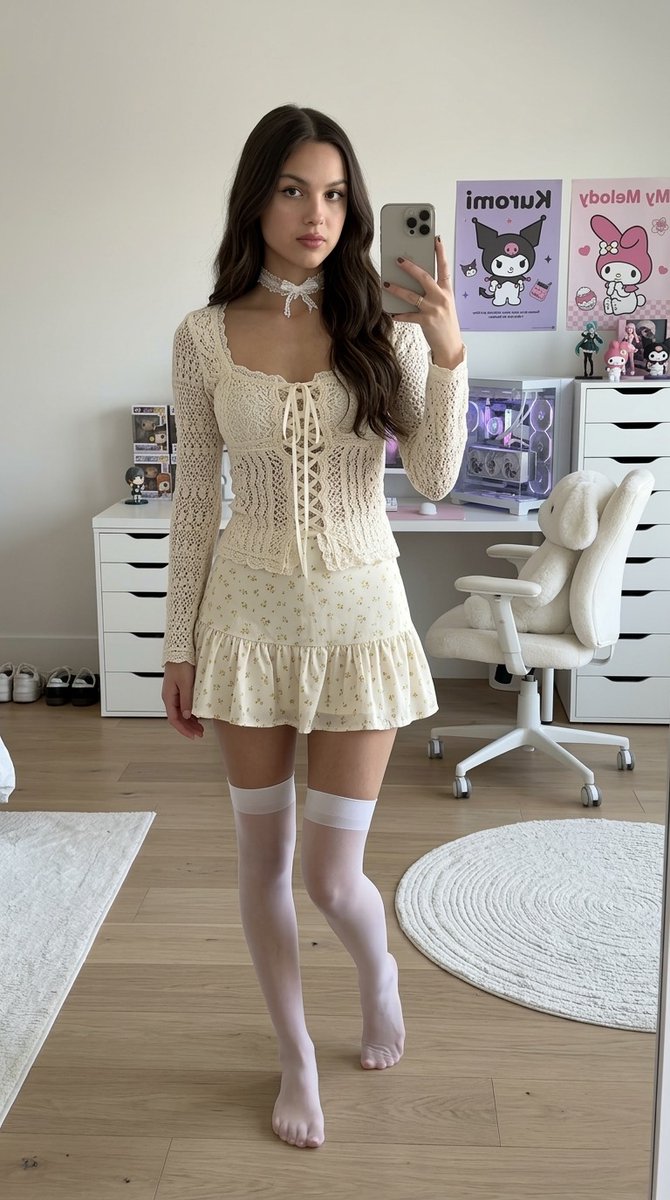 Olivia Rodrigo Gamer-Chic Mirror Selfie — example 3
