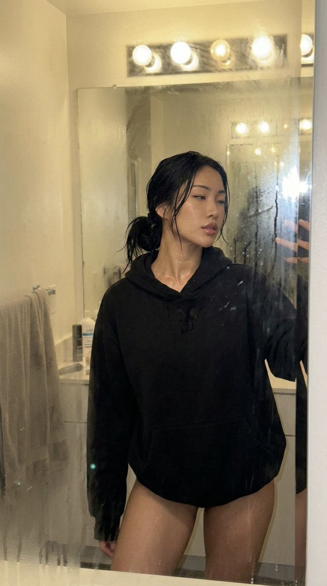 Steamy Mirror Selfie Prompt — example 1