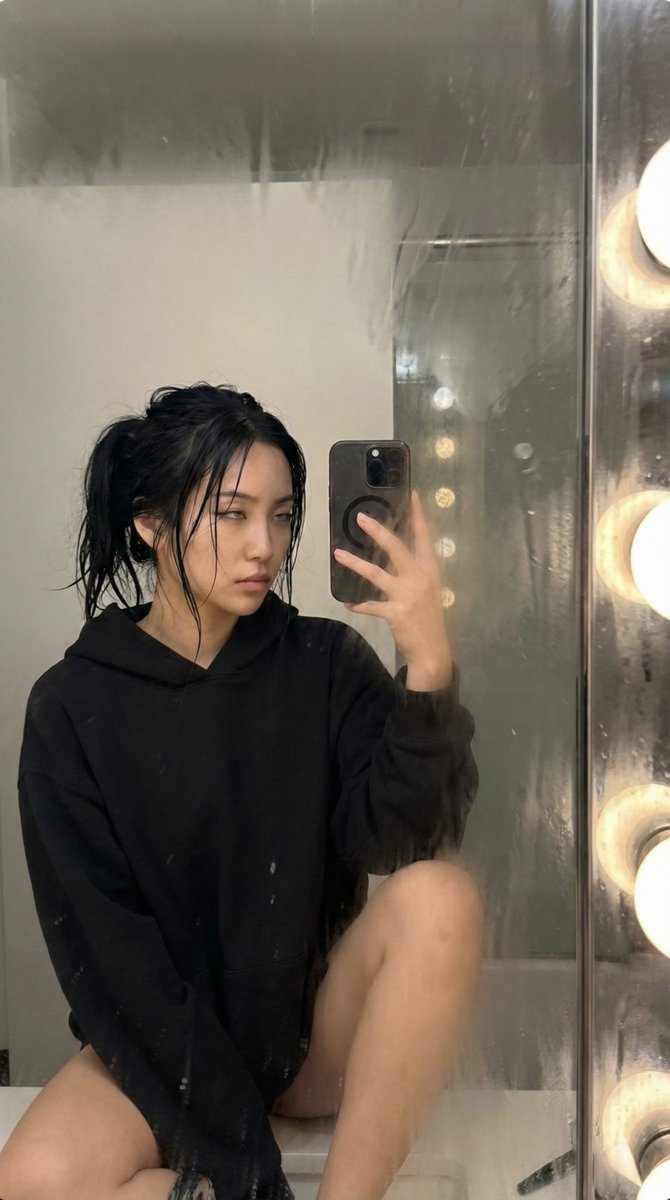 Steamy Mirror Selfie Prompt — example 2