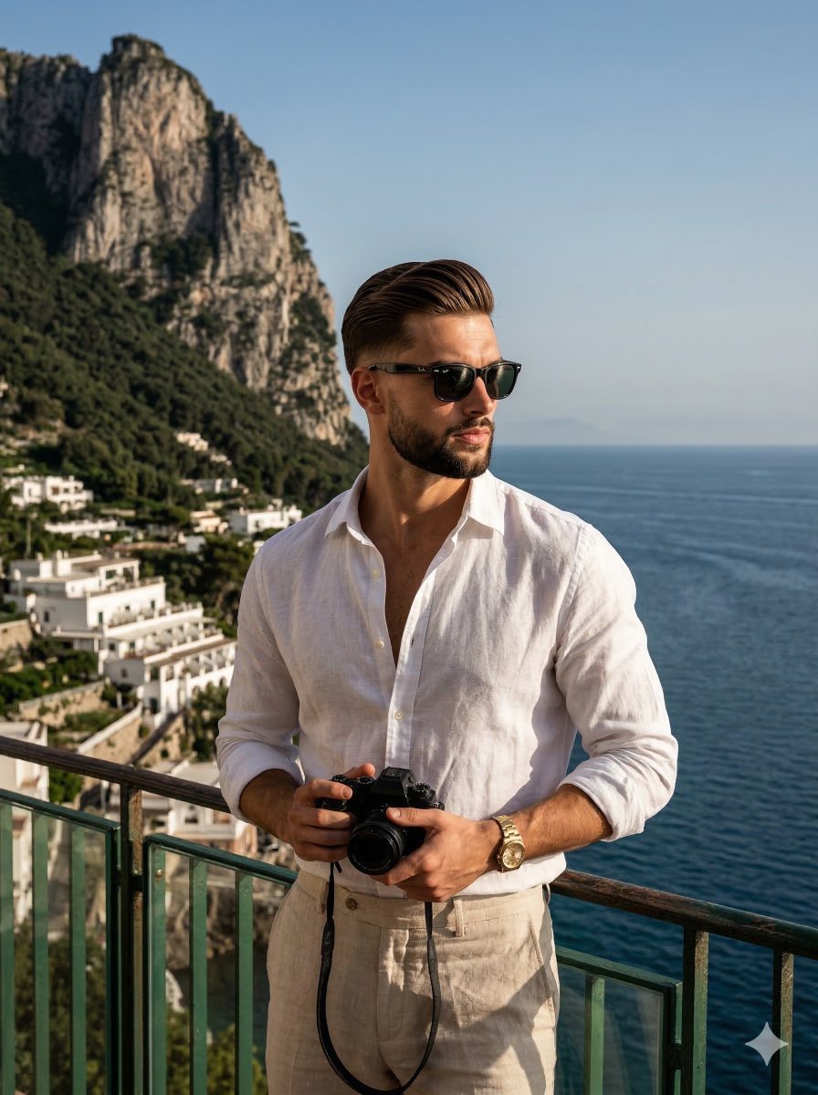 Mediterranean Travel Editorial Photograph Prompt for Nano Banana 2 — example 1