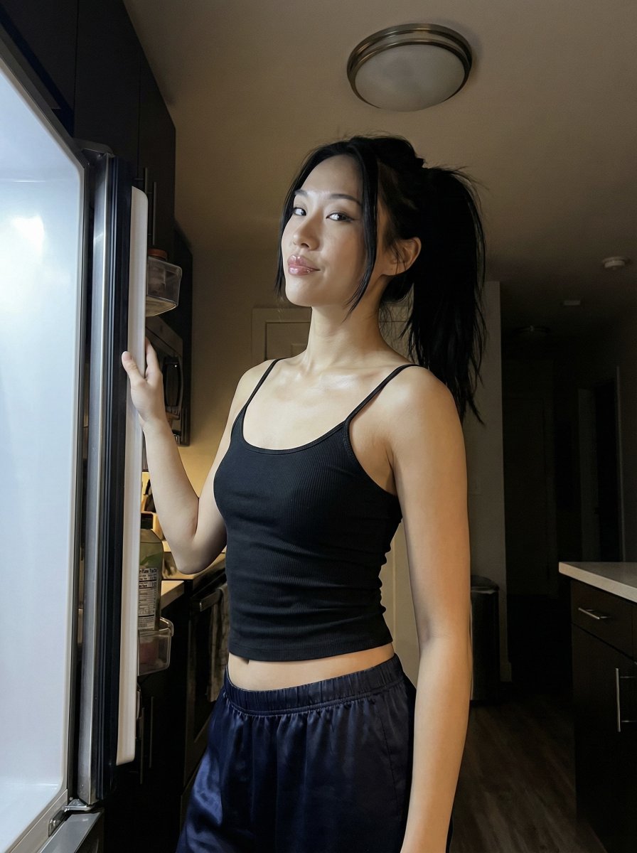 Late Night iPhone Candid in Kitchen — example 2
