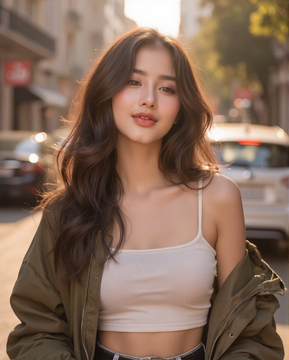 Ethereal Portrait with Playful Wink