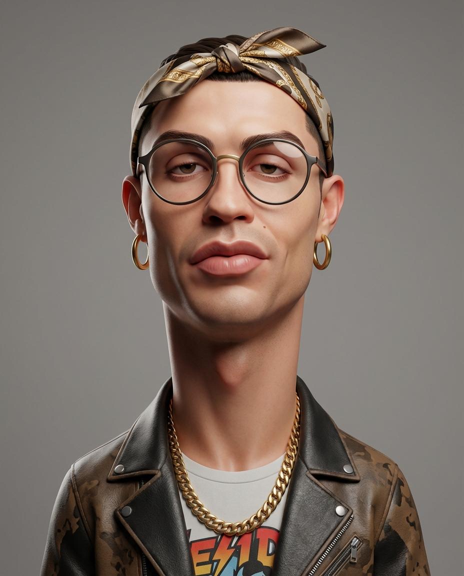 Stylized 3D Caricature Portrait Prompt — example 1