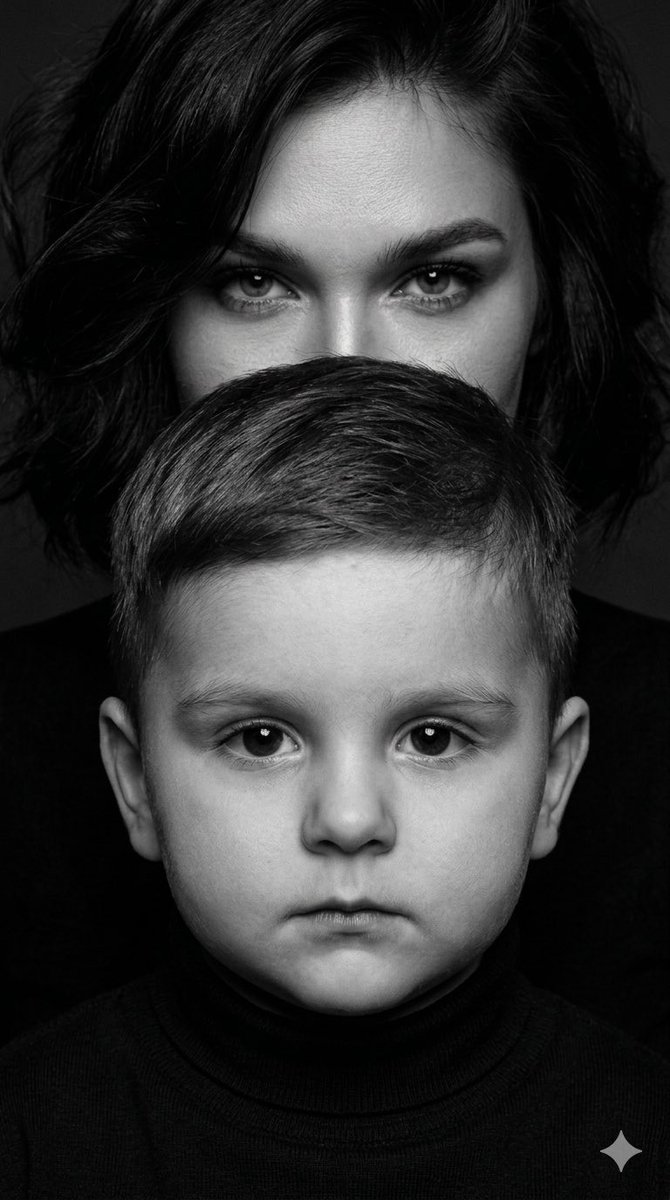 Dramatic Black and White Family Portrait Prompts — example 1