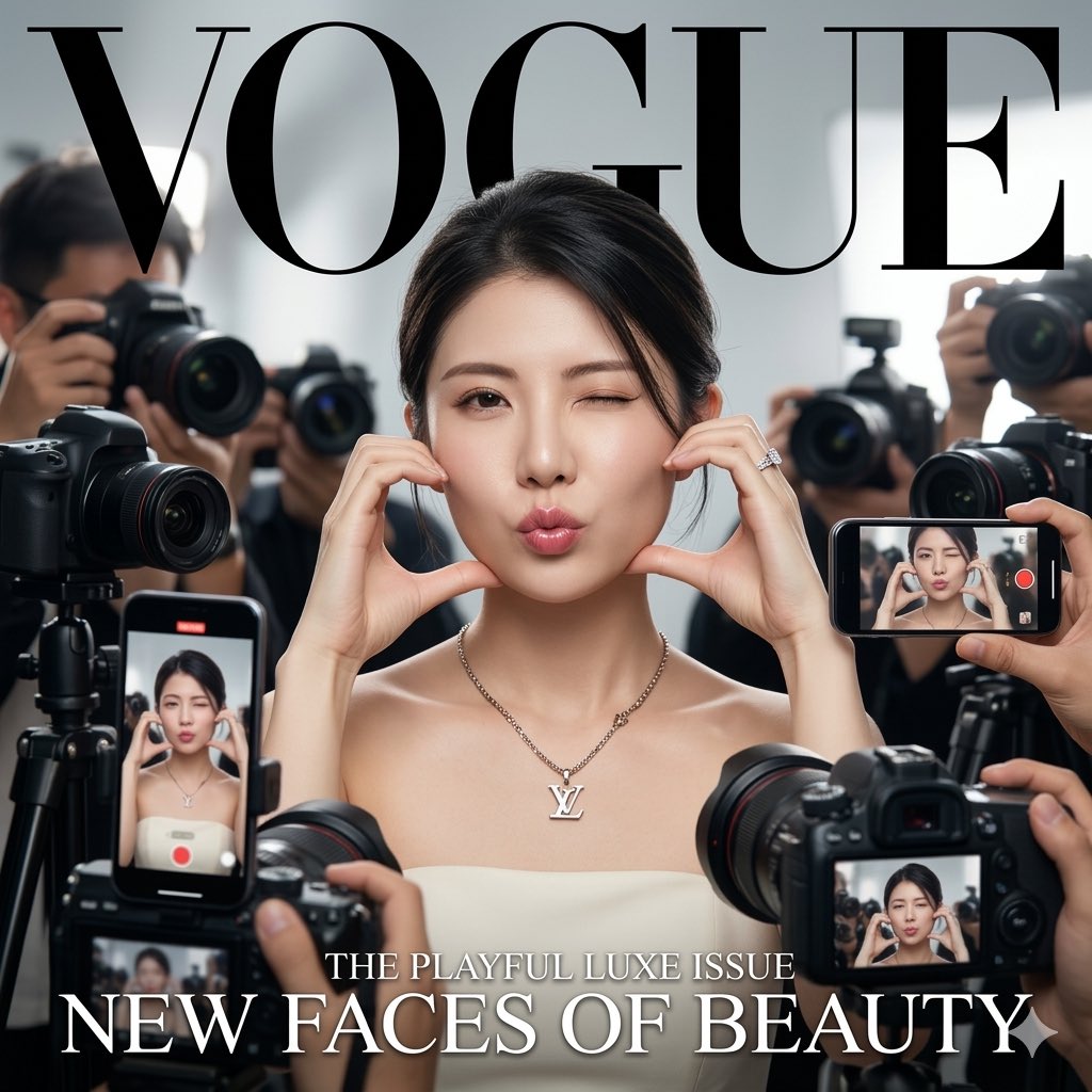 Vogue Cover Fashion Portrait with Face Reference — example 2