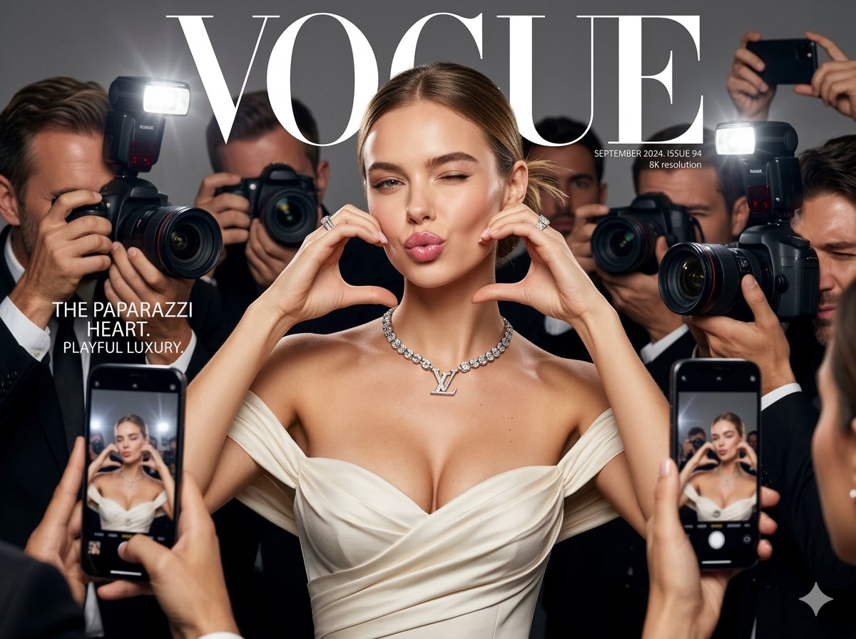 Vogue Cover Fashion Portrait with Face Reference — example 3