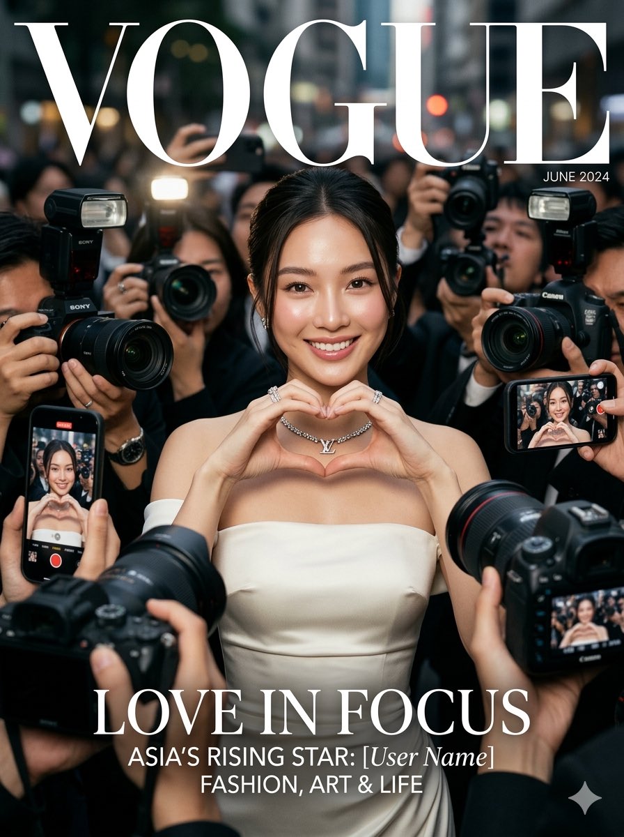 Vogue Cover Fashion Portrait with Face Reference — example 4
