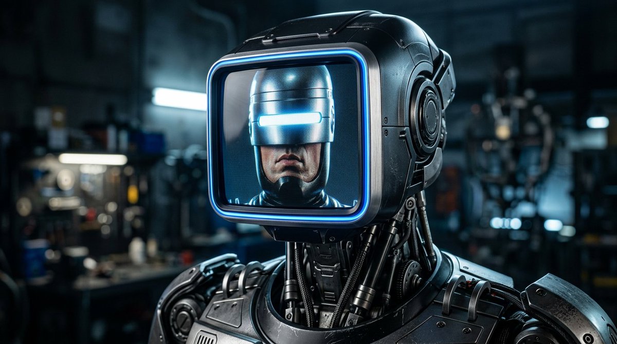 Sleek LCD-Face Robot Prompt — example 1