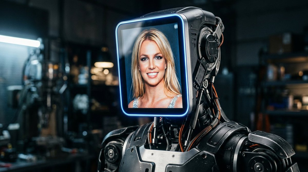 Sleek LCD-Face Robot Prompt — example 3