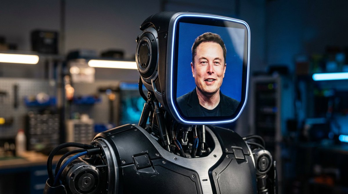 Sleek LCD-Face Robot Prompt — example 4